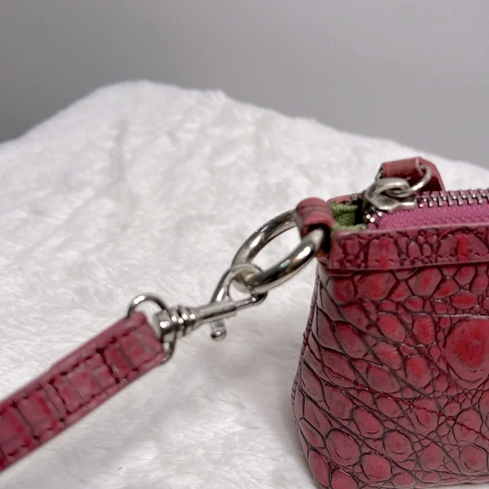 Isabella Fiore Pink Embossed Wristlet